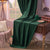 Plain Velvet Curtain Green