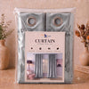 Plain Velvet Curtain Light Grey