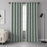 Plain Velvet Curtain Sage Green