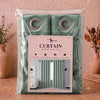 Plain Velvet Curtain Sage Green
