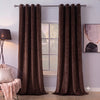 Plain Velvet Curtain Chocolate
