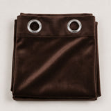 Plain Velvet Curtain Chocolate