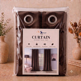 Plain Velvet Curtain Chocolate