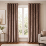 Plain Velvet Curtain Cocoa
