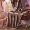 Plain Velvet Curtain Cocoa