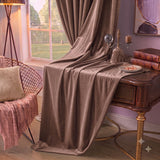 Plain Velvet Curtain Cocoa