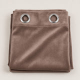 Plain Velvet Curtain Cocoa