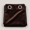 Plain Velvet Curtain Dark Brown