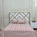 2 Pillow Cotton King Bed Sheet - Bloomera