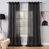 Sheer Curtains Deep Black