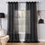 Sheer Curtains Deep Black