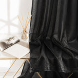 Sheer Curtains Deep Black