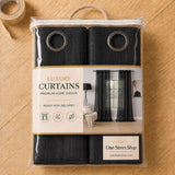 Sheer Curtains Deep Black