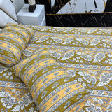 2 Pillow Cotton King Bed Sheet - Florama
