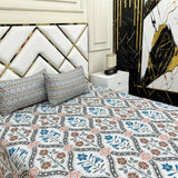 2 Pillow Cotton King Bed Sheet - Blossia