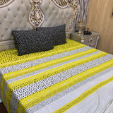 Cotton King Bed Sheet - Yellow Lime