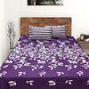 Cotton King Bed Sheet - Purple Root
