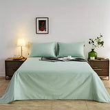 Cotton King Bed Sheet - Plain Dark Sea Green