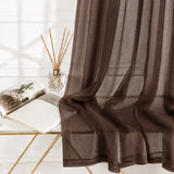 Sheer Curtains Chocolate Brown