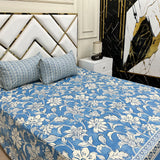 2 Pillow Cotton King Bed Sheet - Bloomique
