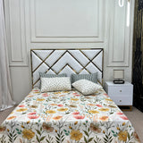 4 Pillow Cotton King Bed Sheet - Petaluxe