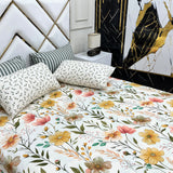 4 Pillow Cotton King Bed Sheet - Petaluxe