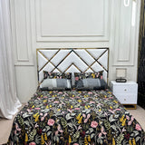 4 Pillow Cotton King Bed Sheet - Floral Haven