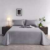 Cotton King Bed Sheet - Plain Light Gray