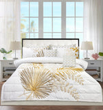 8 PCs Comforter Set - Leaf Malt