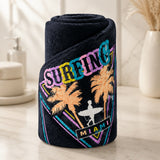 Kid Bath Towel Surfing