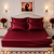 Fitted Bed Sheet - Mulberry Silk Claret