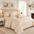 6 PCs Cotton Satin Comforter Set - Cream