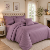 6 PCs Cotton Satin Comforter Set - Ivora