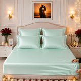 Fitted Bed Sheet - Mulberry Silk Mint