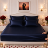 Fitted Bed Sheet - Mulberry Silk Navy Blue