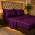 Fitted Bed Sheet - Cotton Satin Purple