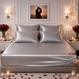 Fitted Bed Sheet - Mulberry Silk Silver