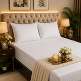 Fitted Bed Sheet - Cotton Satin White