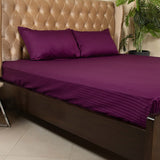 Fitted Bed Sheet - Cotton Satin Purple