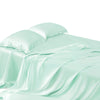 Silk King Bed Sheet - Mint Green