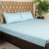 Fitted Bed Sheet - Cotton Satin Water Blue