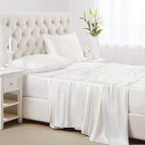Silk King Bed Sheet - White 2