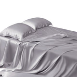 Silk King Bed Sheet - Silver 3