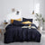 6 PCs Cotton Satin Comforter Set - Black