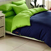 6 PCs Reversible Comforter Set - Green & Blue