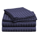 Cotton Satin King Bed Sheet - Navy Blue
