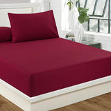 Fitted Bed Sheet - Mehroon