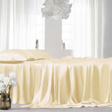 Silk King Bed Sheet - Cream 2