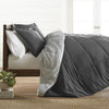 6 PCs Reversible Comforter Set - Grey Box