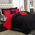 6 PCs Reversible Comforter Set - Red & Black